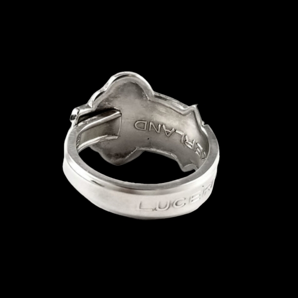 Rolex Tree Lucerne Stainless Steel Spoon Ring - Picture 6 of 6